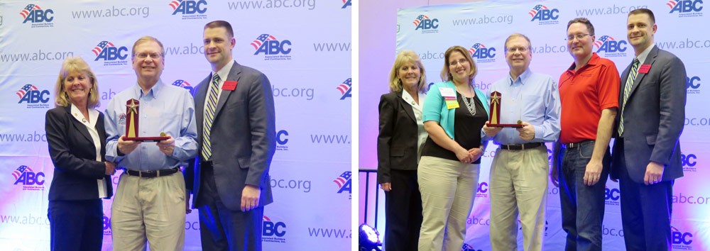 ABC of wisconsin employees holding award
