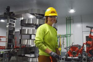 woman with construction hat