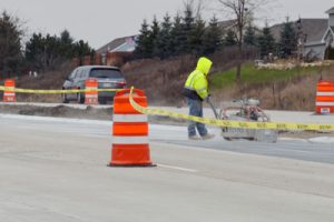 man working on road