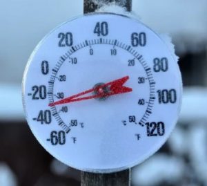 temperature gage at -30 degrees