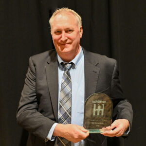 Bill Stranberg poses with his award.