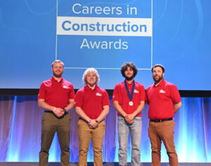 ABC Wisconsin had four apprentices competing. L-R is Matthew Kuefler, Joseph Julga, Owen Spitz and Joshua Clauss.